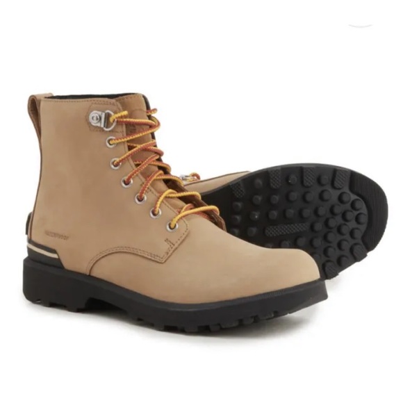 Sorel Men's Boots Caribou Six Waterproof Nubuck Leather Buff Size 15 New - Picture 7 of 8